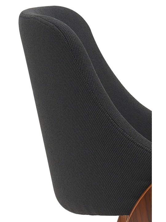 Eetkamerstoel Vangale stof, walnoot/zwart Eetkamerstoel Vangale stof, walnoot/zwart