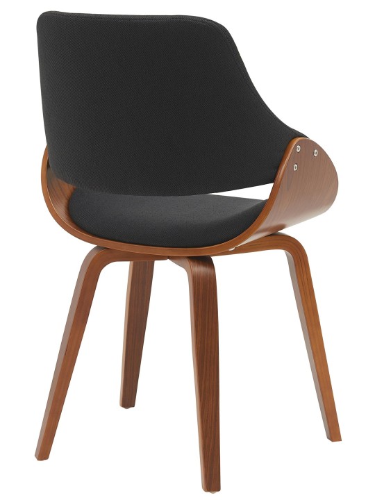 Eetkamerstoel Vangale stof, walnoot/zwart Eetkamerstoel Vangale stof, walnoot/zwart