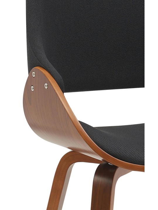 Eetkamerstoel Vangale stof, walnoot/zwart Eetkamerstoel Vangale stof, walnoot/zwart
