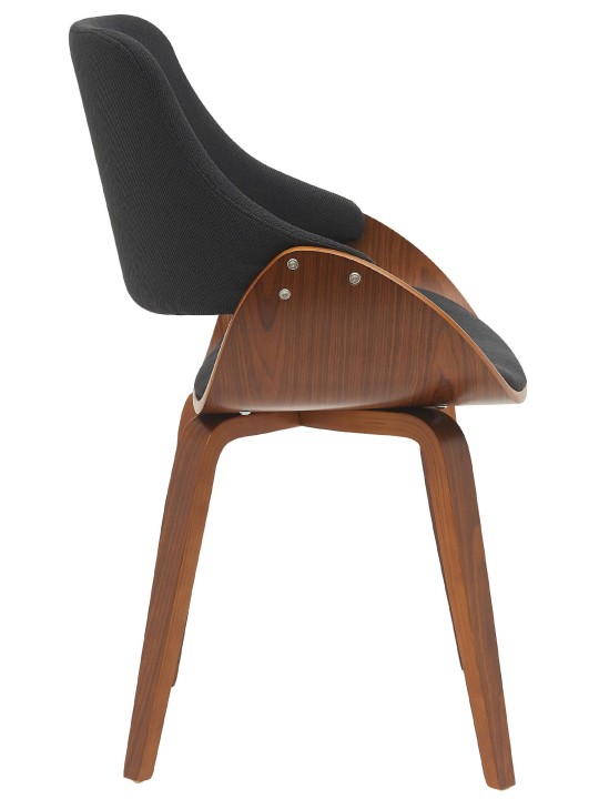 Eetkamerstoel Vangale stof, walnoot/zwart Eetkamerstoel Vangale stof, walnoot/zwart
