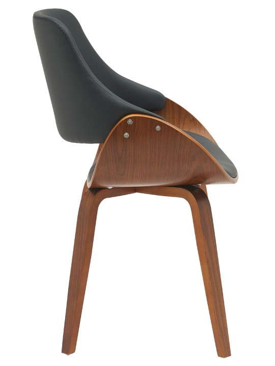 Eetkamerstoel Vangale kunstleer, walnoot/zwart Eetkamerstoel Vangale kunstleer, walnoot/zwart