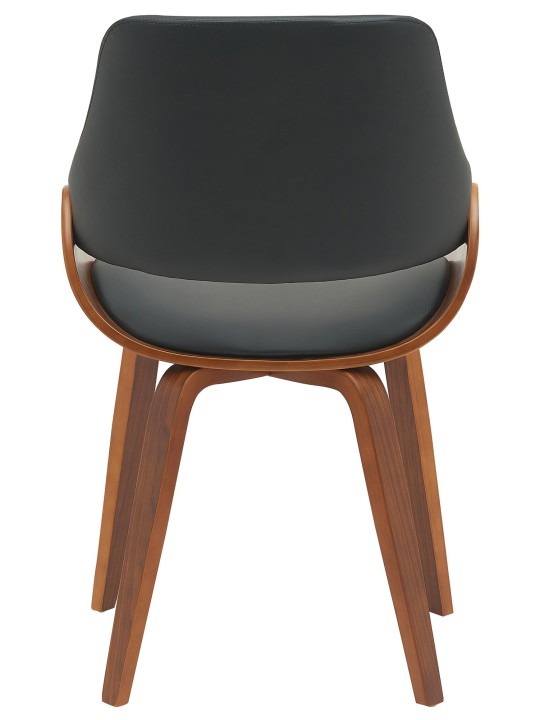 Eetkamerstoel Vangale kunstleer, walnoot/zwart Eetkamerstoel Vangale kunstleer, walnoot/zwart