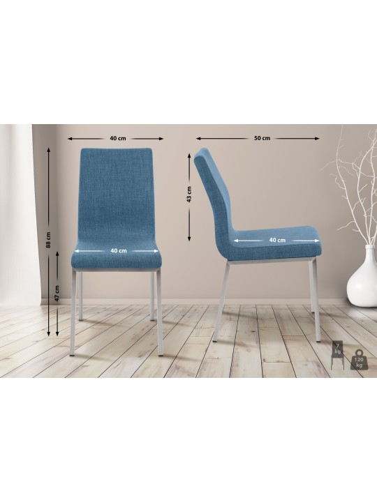 Eetkamerstoel Colmar FABRIC, blauw Eetkamerstoel Colmar FABRIC, blauw