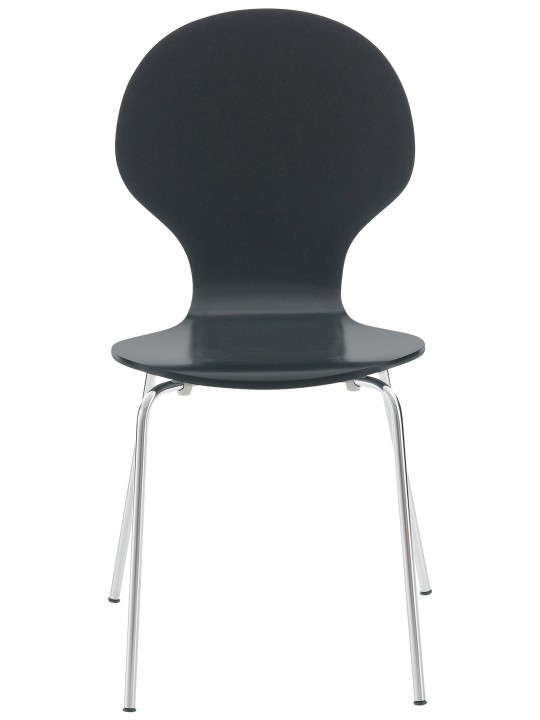 Set van 2 bezoekersstoelen Diego, zwart