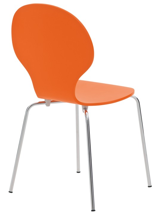 Set van 2 bezoekersstoelen Diego, oranje