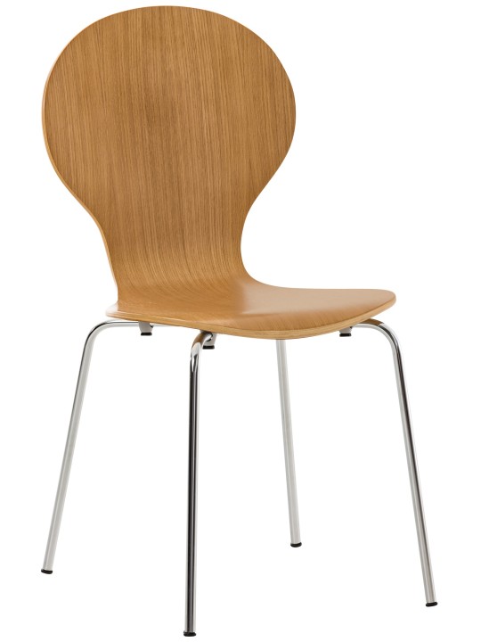 Set van 2 bezoekersstoelen Diego, eiken