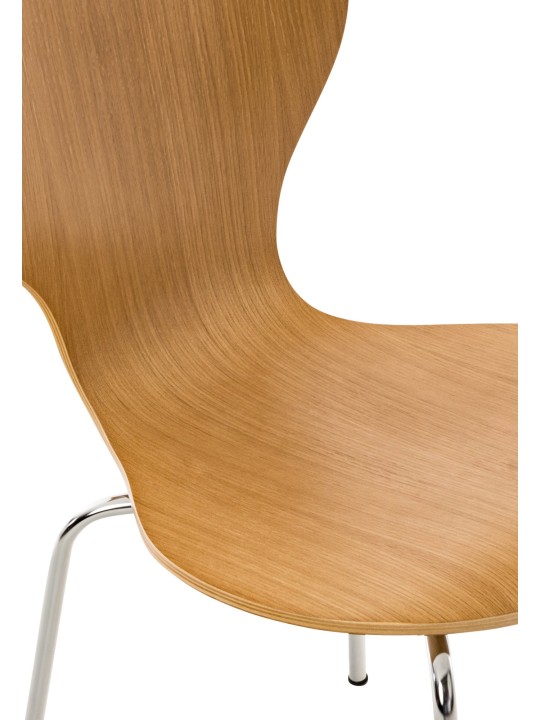 Set van 2 bezoekersstoelen Diego, eiken