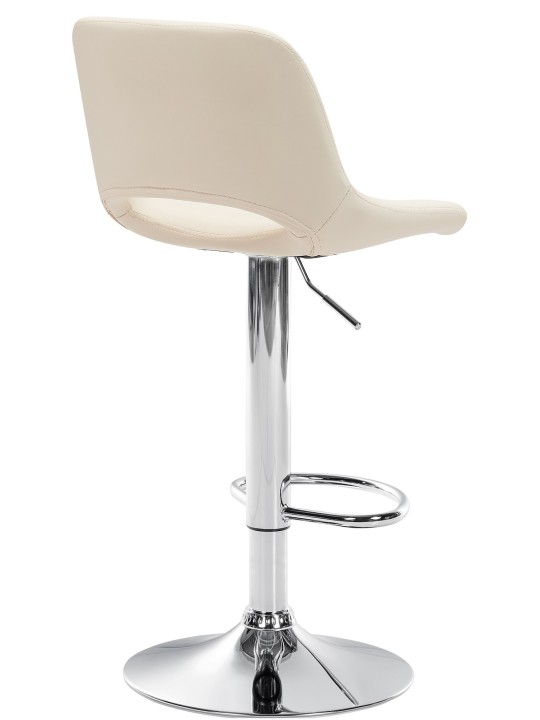 Barkruk Camden kunstleer chroom, crème Barkruk Camden kunstleer chroom, crème