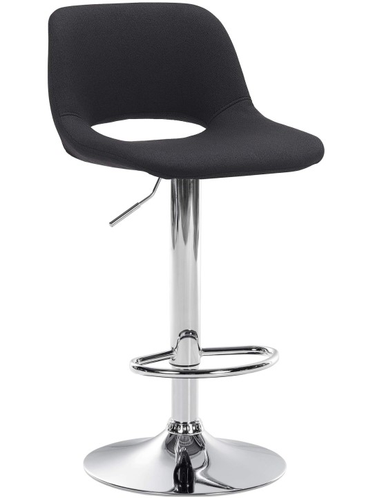 Barkruk Camden stof chroom, zwart