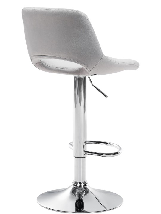 Barkruk Camden fluweel chroom, lichtgrijs Barkruk Camden fluweel chroom, lichtgrijs