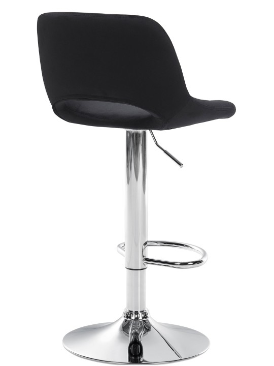 Barkruk Camden fluweel chroom, zwart Barkruk Camden fluweel chroom, zwart