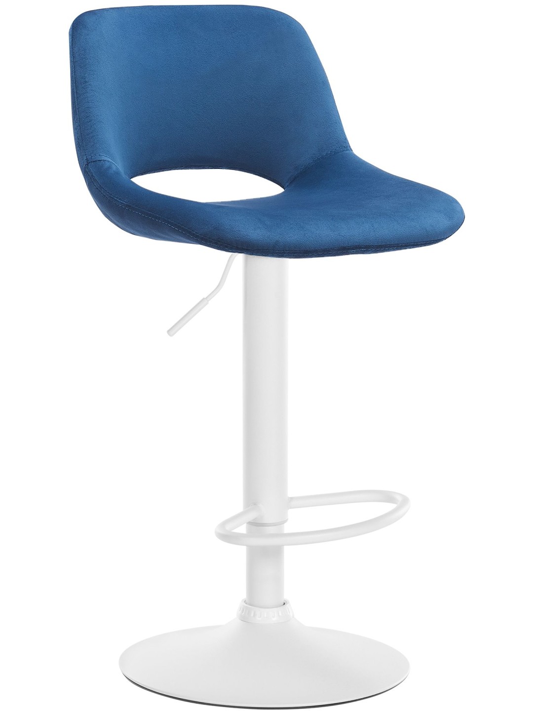 Barkruk Camden fluweel, blauw