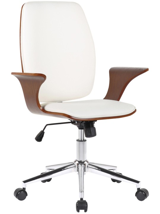 Bureaustoel Burbank kunstleer, walnoot/wit Bureaustoel Burbank kunstleer, walnoot/wit