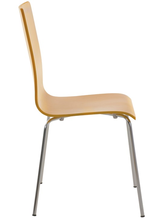 Set van 4 Pepe bezoekersstoelen, naturel