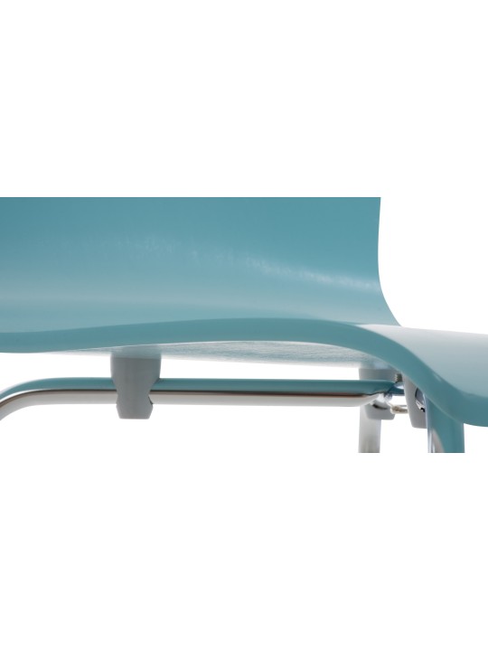 Set van 4 Pepe bezoekersstoelen, lichtblauw Set van 4 Pepe bezoekersstoelen, lichtblauw