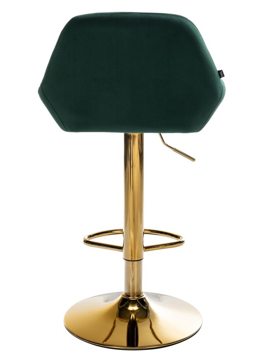 Set van 2 barkrukken Braga goud fluweel, donkergroen