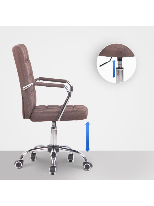 Bureaustoel Terni stof, bruin