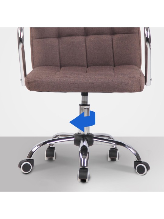 Bureaustoel Terni stof, bruin