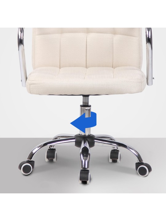 Bureaustoel Terni stof, crème