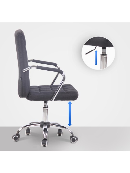 Bureaustoel Terni stof, zwart