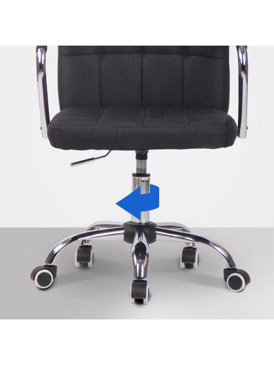 Bureaustoel Terni stof, zwart