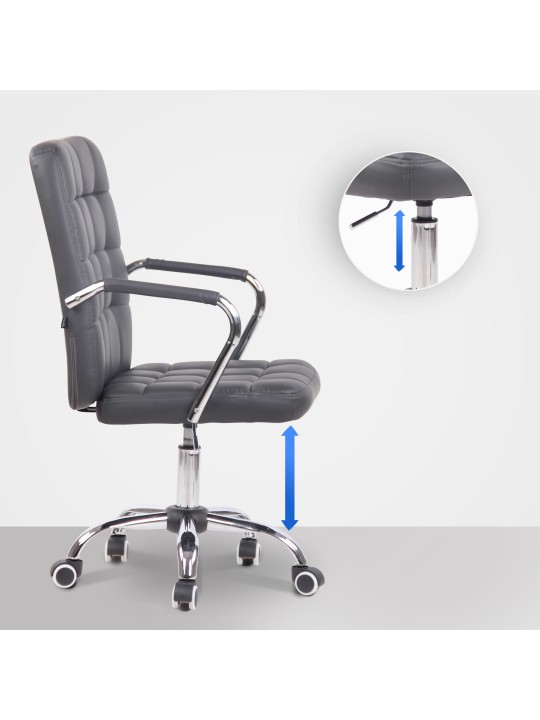 Bureaustoel Terni kunstleer, grijs