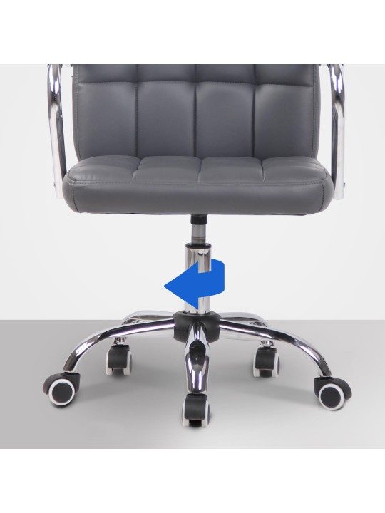 Bureaustoel Terni kunstleer, grijs