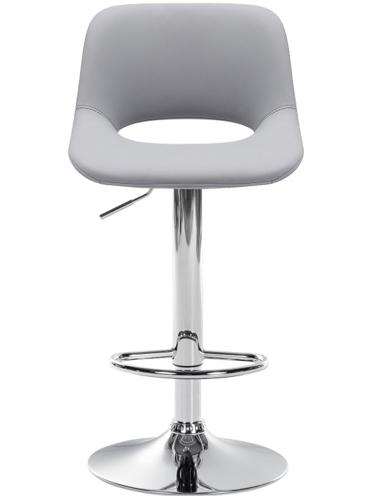 Set van 2 barkrukken Camden kunstleer chroom, grijs