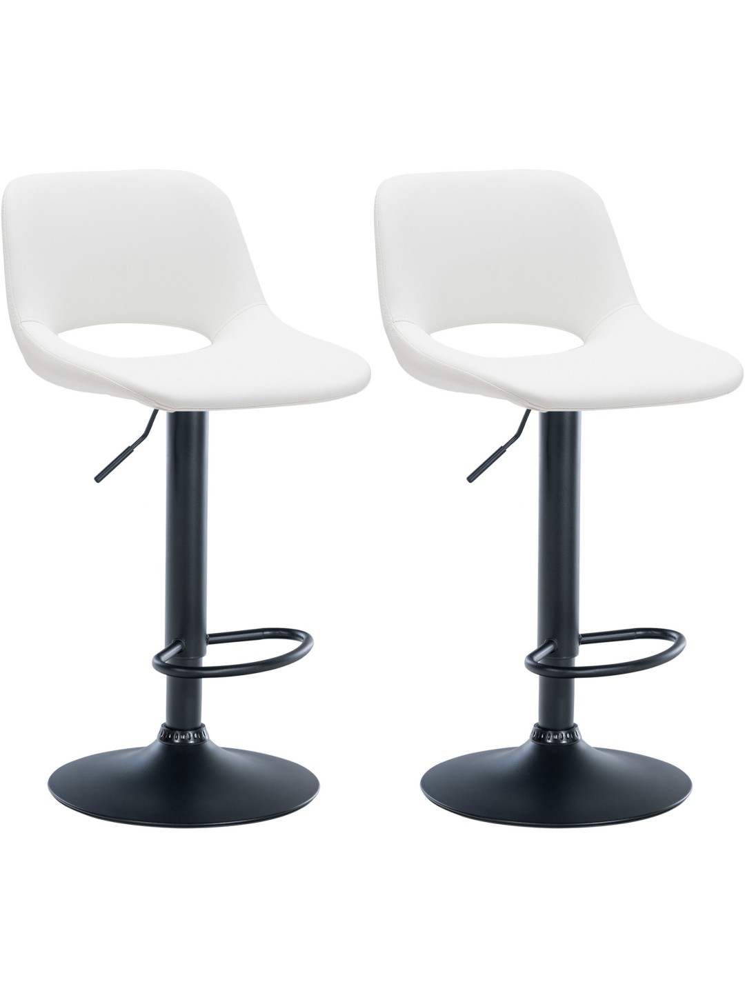 Set van 2 barkrukken Camden kunstleer, wit