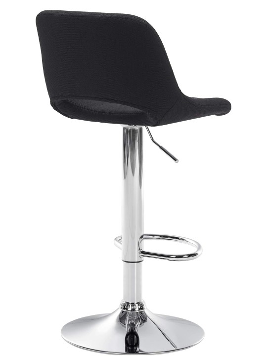 Set van 2 barkrukken Camden stof chroom, zwart