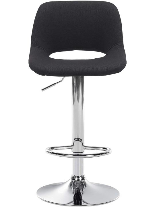 Set van 2 barkrukken Camden stof chroom, zwart