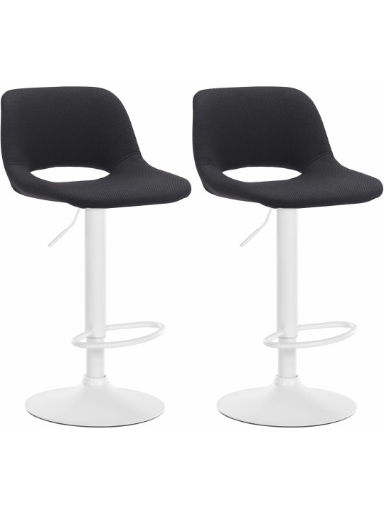 Set van 2 barkrukken Camden stof, zwart