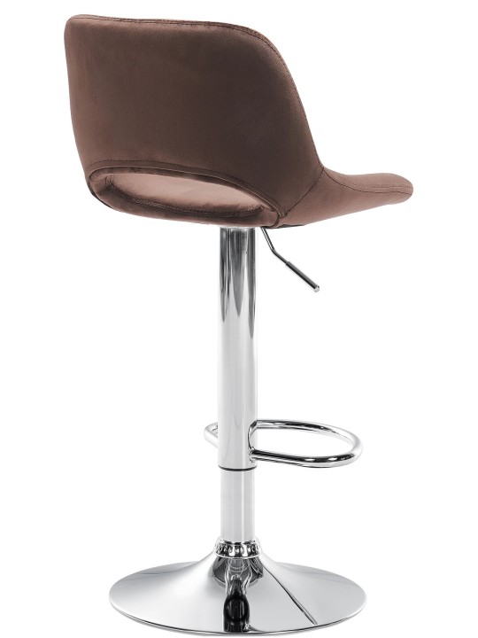 Set van 2 barkrukken Camden fluweel chroom, bruin