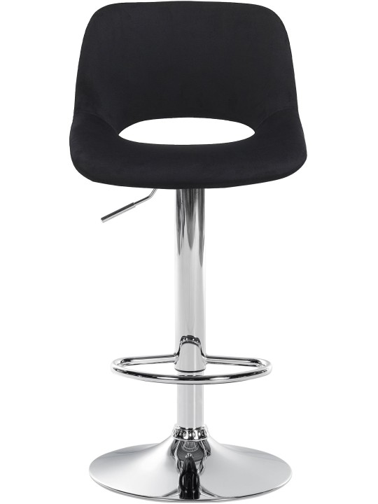 Set van 2 barkrukken Camden fluweel chroom, zwart