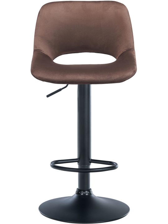 Set van 2 barkrukken Camden fluweel, bruin