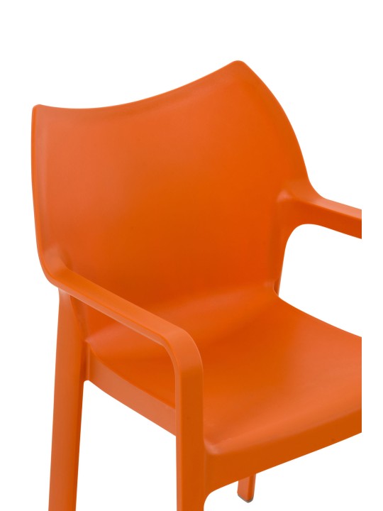 Set van 4 stoelen Diva, oranje Set van 4 stoelen Diva, oranje