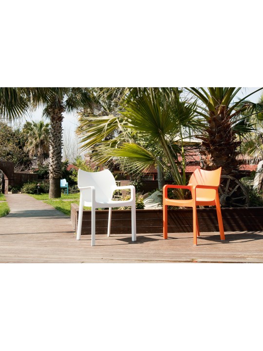 Set van 4 stoelen Diva, oranje Set van 4 stoelen Diva, oranje