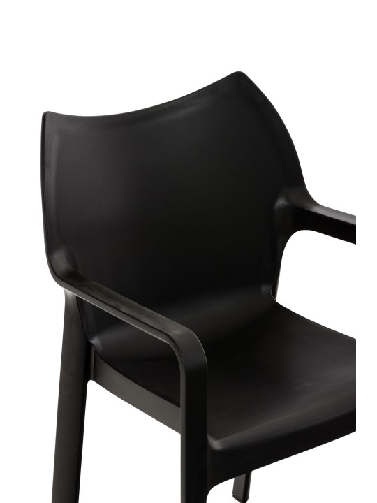 Set van 4 stoelen Diva, zwart Set van 4 stoelen Diva, zwart