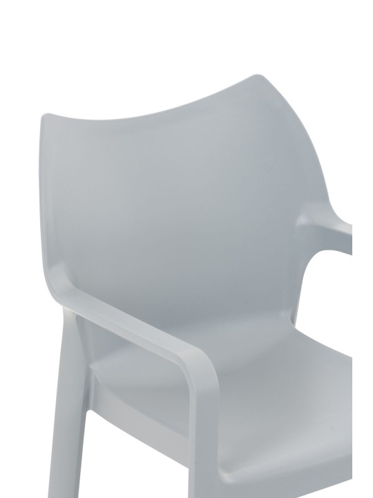 Set van 4 stoelen Diva, lichtgrijs Set van 4 stoelen Diva, lichtgrijs