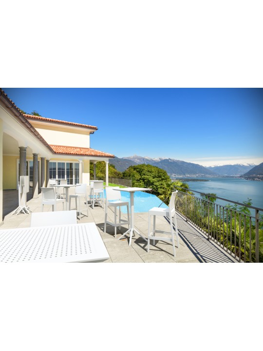 Set van 4 barkrukken Maya, wit