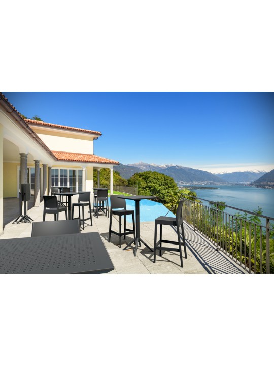 Set van 4 barkrukken Maya, zwart