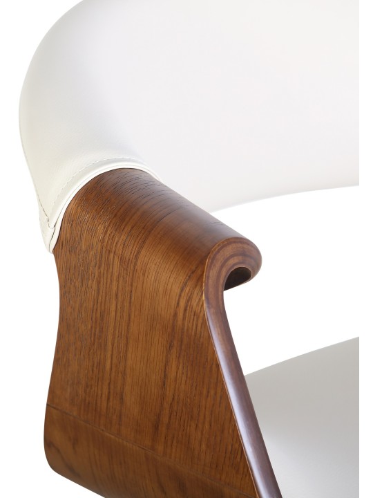 Eetkamerstoel Foley kunstleer eiken, crème Eetkamerstoel Foley kunstleer eiken, crème