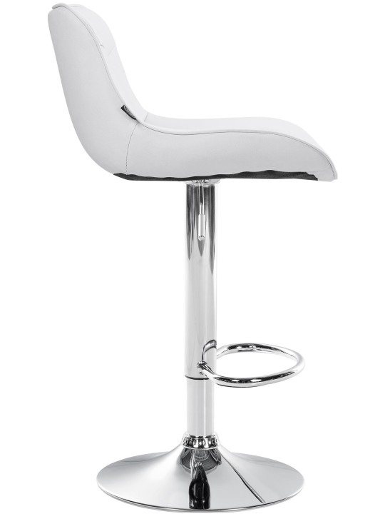 Set van 2 barkrukken Vonore kunstleer chroom, wit