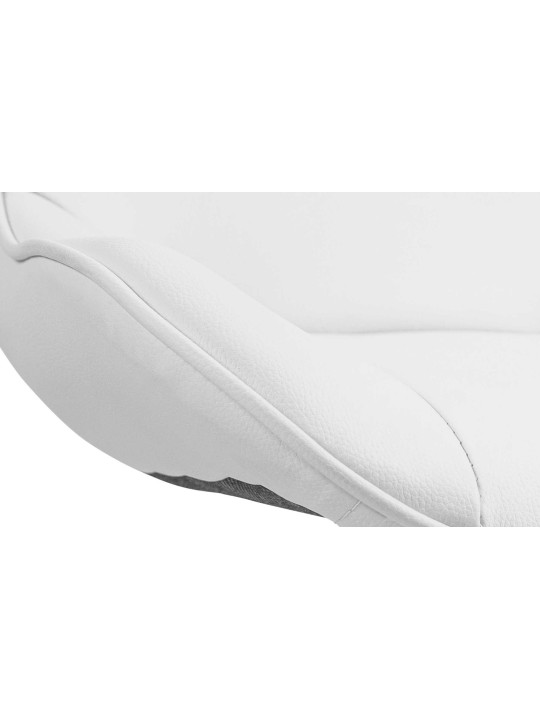 Set van 2 barkrukken Vonore kunstleer chroom, wit