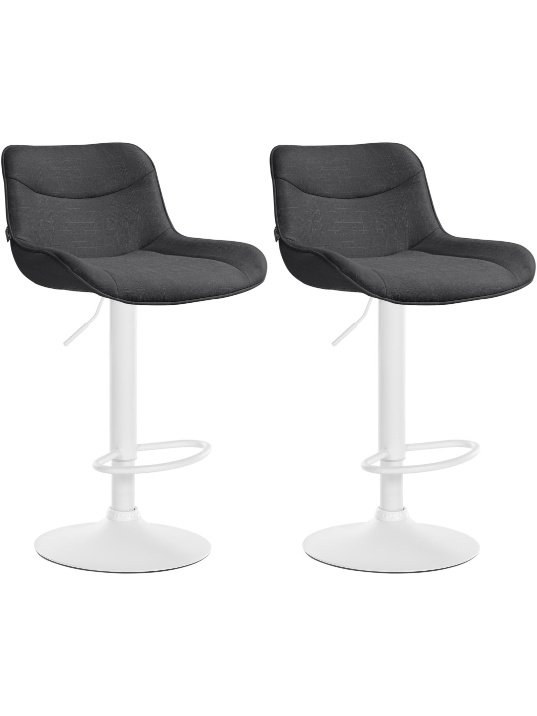 Set van 2 barkrukken Vonore stof, donkergrijs