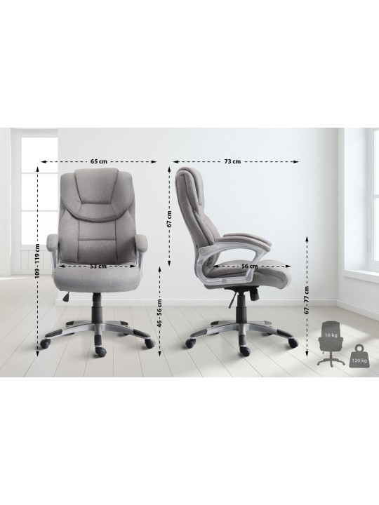 Bureaustoel Texas V2 stof, grijs Bureaustoel Texas V2 stof, grijs