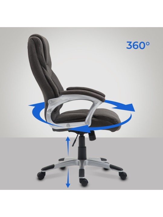 Bureaustoel Texas V2 stof, donkergrijs