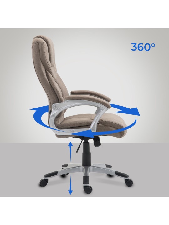 Bureaustoel Texas V2 stof, taupe