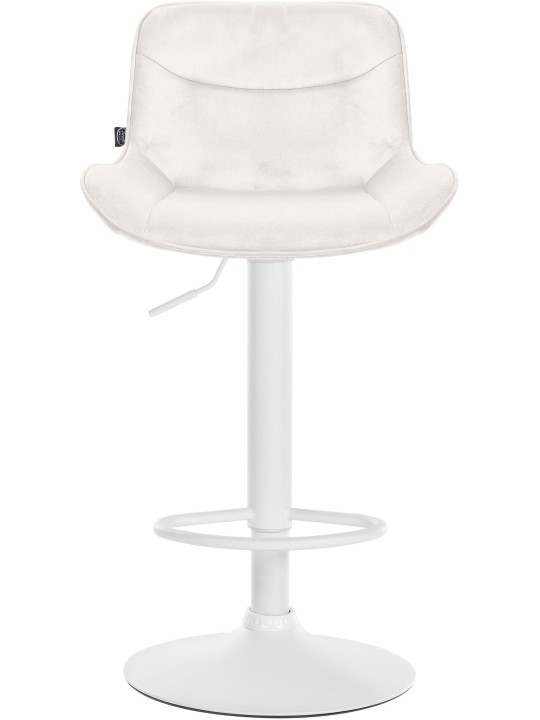 Set van 2 barkrukken Vonore fluweel, crème Set van 2 barkrukken Vonore fluweel, crème