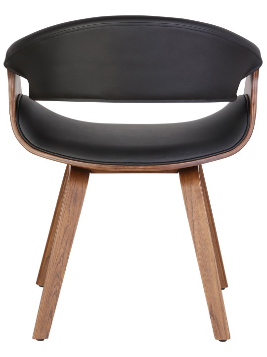 Set van 2 eetkamerstoelen Foley kunstleer, eiken/zwart